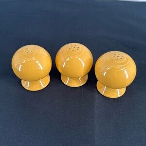 Vintage Yellow Fiestaware Salt & Pepper Shakers - 3